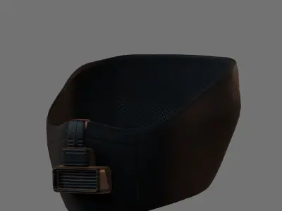 Gas mask helmet 3d model scifi Low-poly  Low-poly 3D model