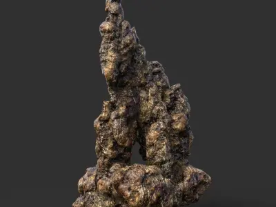 Low poly Stalactite Cave Rock Modular Pack D 2020 Low-poly 3D model