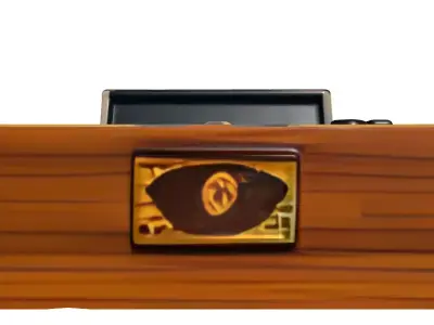 Vintage Wooden Record Player Turntable Low-poly 3D model