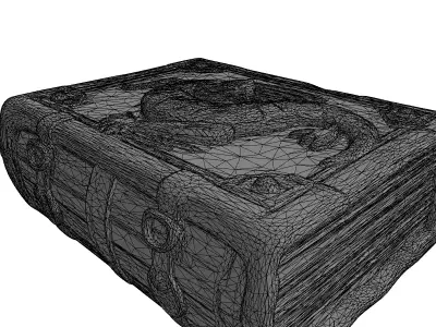 Ornate Dragon Leather Journal Low-poly 3D model