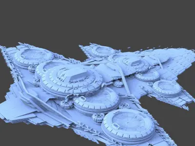 Star Freighter Villain base  floor 3D model
