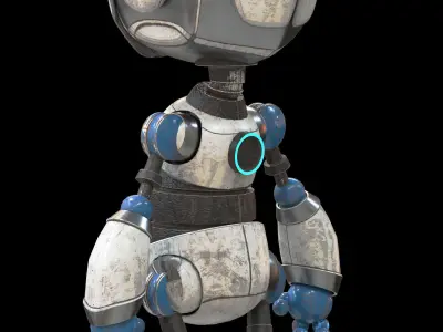 Astro bot Reva Low-poly 3D model