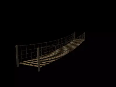 Rope suspension bridge  3D model
