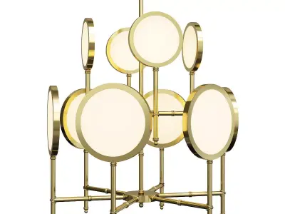 BAMBOO RING CHANDELIER Low-poly 3D model