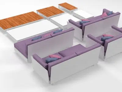 Viteo Pure Garden Furniture Set 3D model