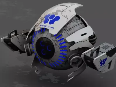 Drone Bot  rigged 3D model
