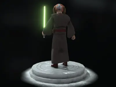 Star Wars Jedi - Saesee Tiin Low-poly 3D model
