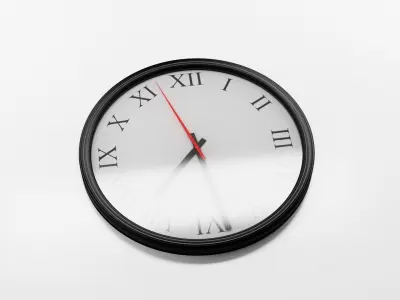 Simple Realistic Wall Clock 3 Low-poly 3D model