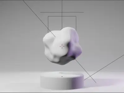 Abstract Floating Ball Looping Animation 3D model