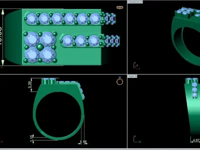 Small fancy mans ring 3D print model