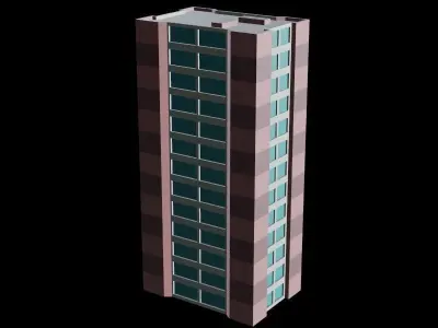 Stylized Building 5 - Mobile Game Asset Free low-poly 3D model