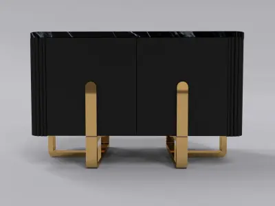 Side table with 2 door  3D model