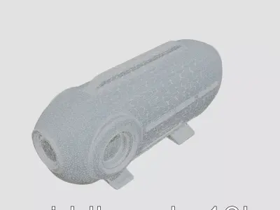 Hyperloop Capsule with Futuristic Design and Details Low-poly 3D model