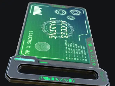 Sci-Fi Tablet 2  Low-poly 3D model