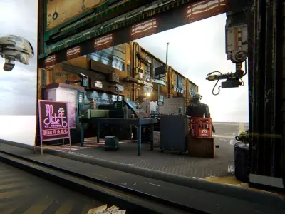 Cyberpunk Survival Hideout 3D model