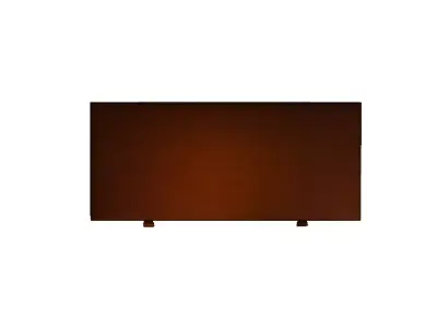 Mid-Century Modern Wooden 3-Drawer Dresser Dark Wood Low-poly 3D model