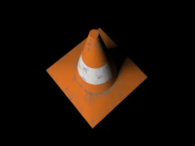 Traffic cone Low-poly 3D model