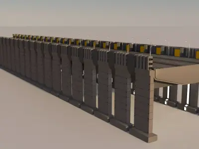 Sci Fi Bridge 3D model