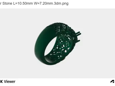 Architectural Gem Ring 3D print model