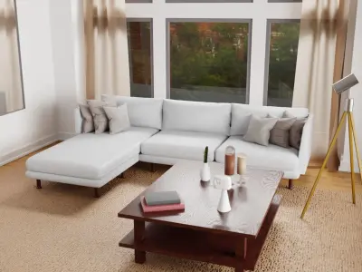 Living room 3D model 121
