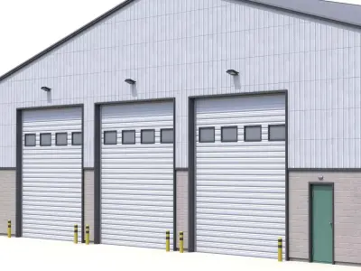 Industrial Building 32 PBR Low-poly 3D model