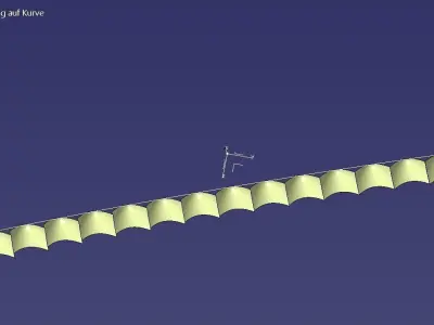 parabolic spread on curve  3D model