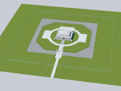 Fort Knox Bullion Depository 3D model