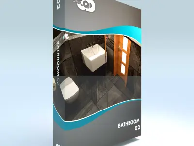 Bathroom 02 Low-poly 3D model