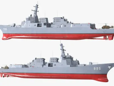  Korean KDX III Batch II Destroyer with Helicopter 
