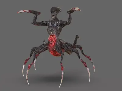 Alien 10 Low-poly 3D model