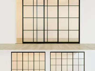 Sliding door  Partition Case-compartment  15 3D model