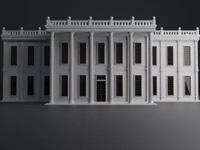CLASSIC OLD EUROPEAN BUILDING 07 Low-poly 3D model