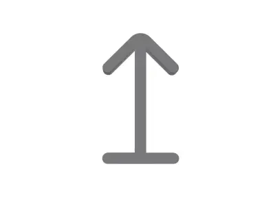 3d arrow from bottom Low-poly 3D model