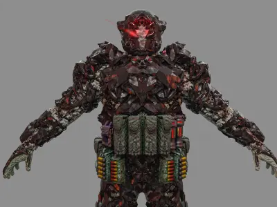 CYBERPUNK SOLDIER - Scifi Assault Demolition Soldier 3D model