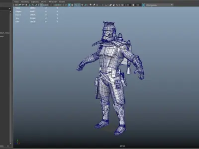 Arc Clone Trooper Low-poly 3D model