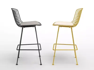 Bertoia Barstool 3D model