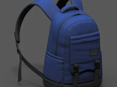 Backpack Camping bag baggage  Low-poly 3D model