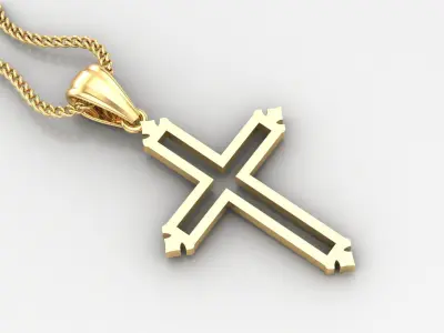 Cross Light Gold 4CP032 3DM STL 3D print model