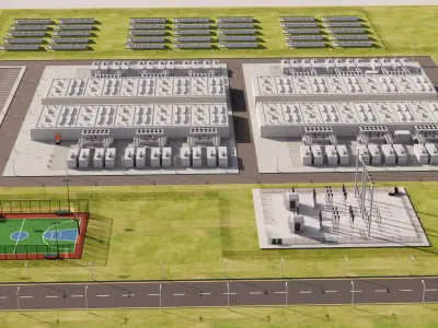 Huge Data Center Area 3D model