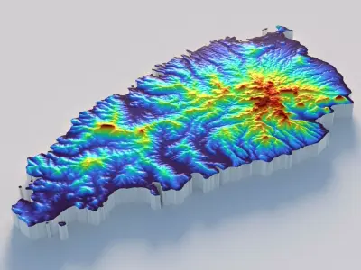 Saint Lucia Terrain Country 3D model