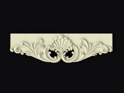 Central decor ornament for furniture 3D model 1102