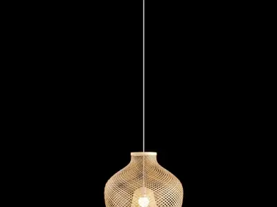 Misterhult bamboo pendant Lamp by IKEA 3D model