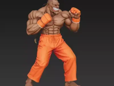 Dee Jay from Street Fighter 3D print model