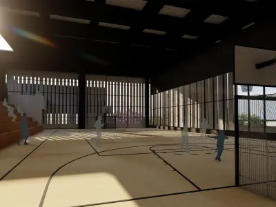  Social Center and Sports Center 3D model