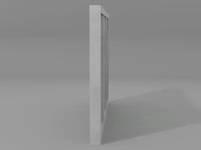 three pan old style window Free low-poly 3D model