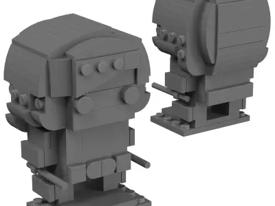 Lego Brickheadz - 41591 Black Widow 3D model