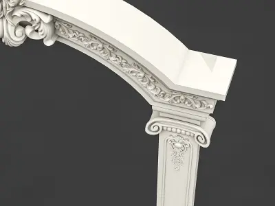 classic patterned door 01 3D model