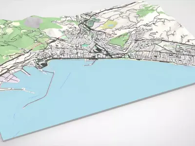 Cityscape Salerno Italy 3D model