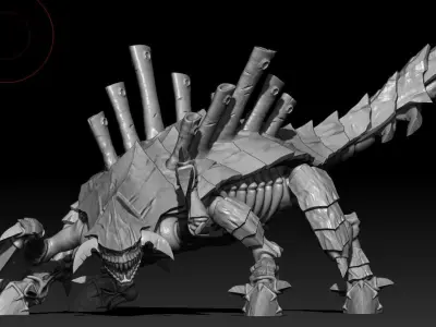 Ankylofex creature with claws 3D print model