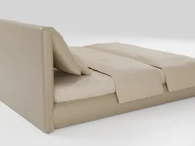 Exquisite Italian bed in the style of eclectic minimalism 3D model